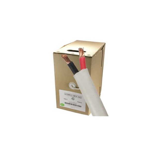 Bestlink Netware In-wall Speaker Wire, 14AWG/2C OFC CMR UL- 500ft- White Jacket 203703 - main